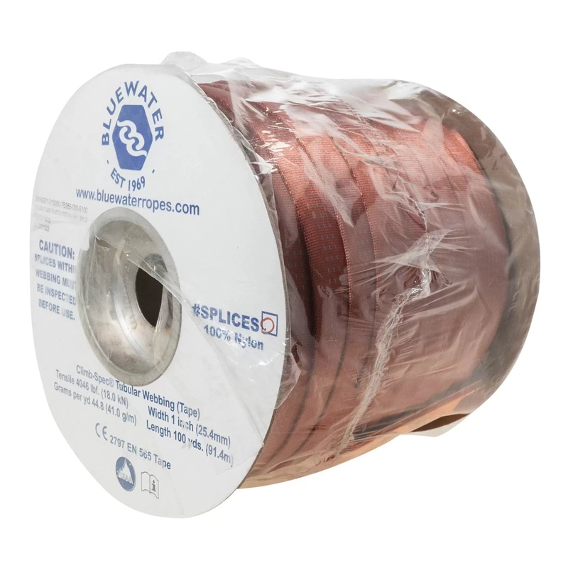 Blue Water Ropes Tubular Climb-Spec Webbing x 100 yds