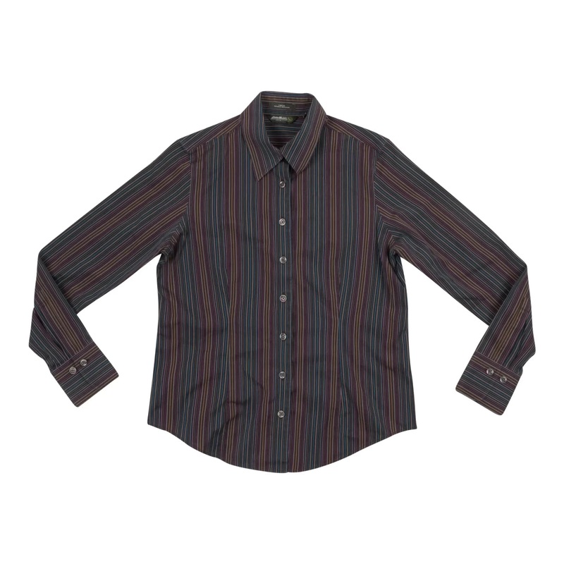 Eddie Bauer Cotton Striped Button-Up Shirt - Women's