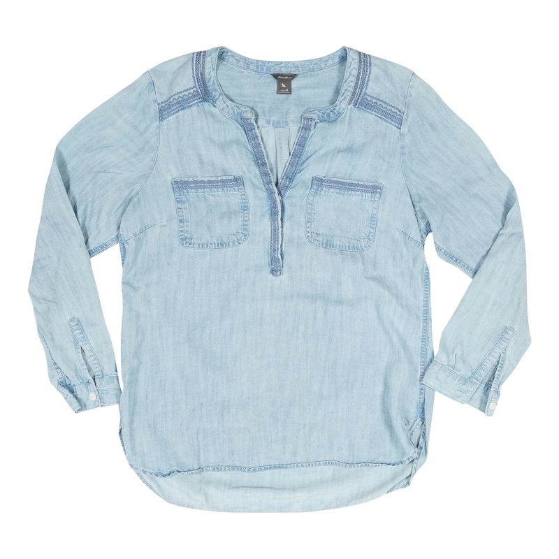 Eddie Bauer Embroidered Denim Tunic
