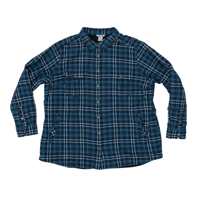 Duluth Trading Free Swingin' Lined Flannel Shirt Jacket