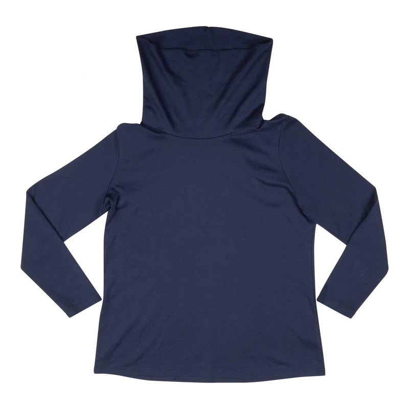 L.L. Bean Pima Cotton LS Cowlneck Tee