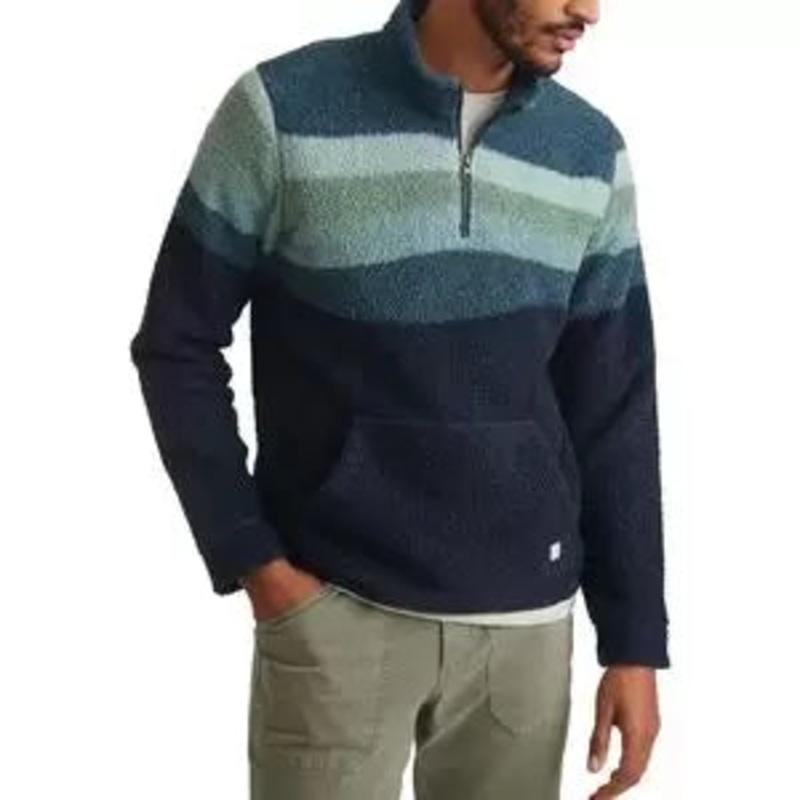 Marine Layer Half-Zip Sherpa Scenic Fleece Jacket