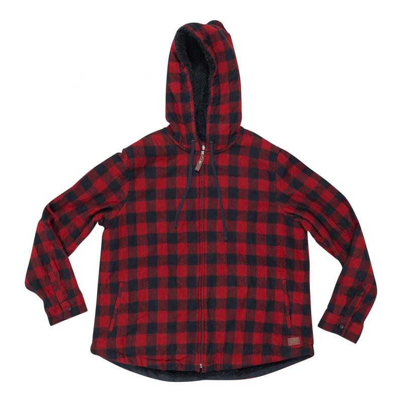 L.L. Bean Sherpa-Lined Plaid Flannel Shirt - Women's