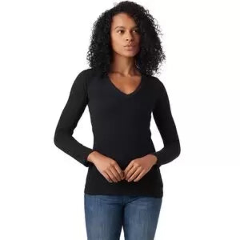 Monrow Granite Long-Sleeve V-Neck Shirt