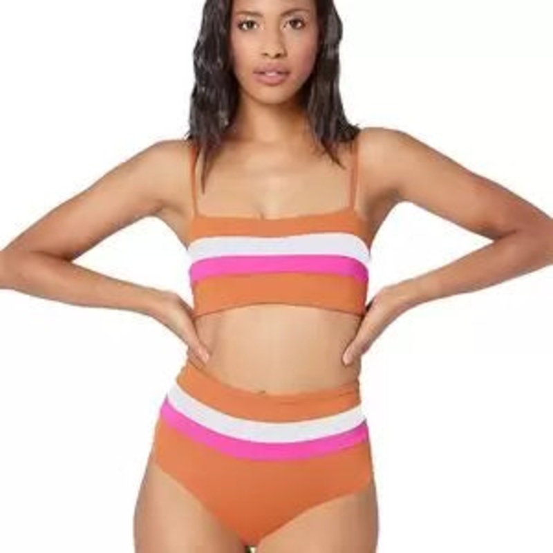 L Space Rebel Stripe Bikini Top