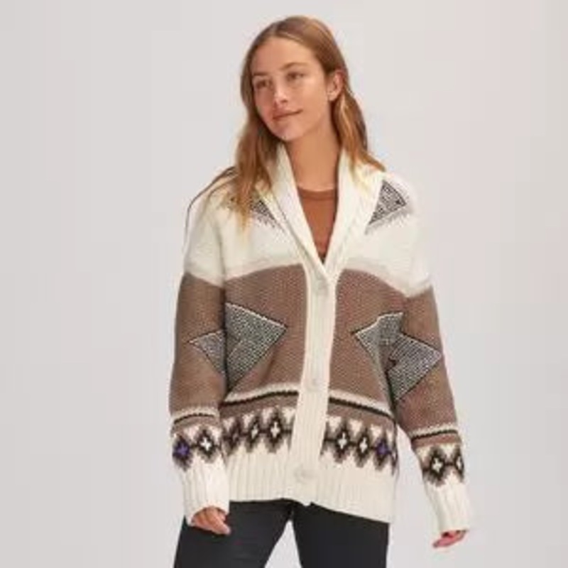 Backcountry Cotton Shawl Collar Pattern Cardigan