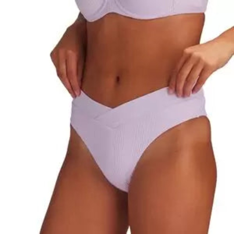 L Space Pointelle Rib Court Bikini Bottom