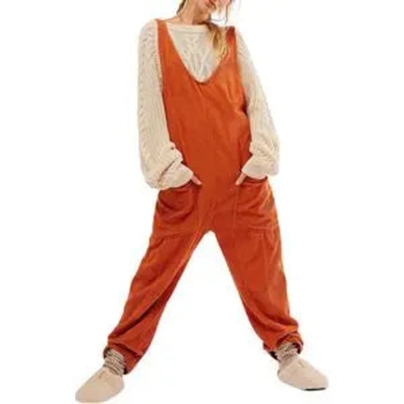 Free People High Roller Cord Jumpsuit
