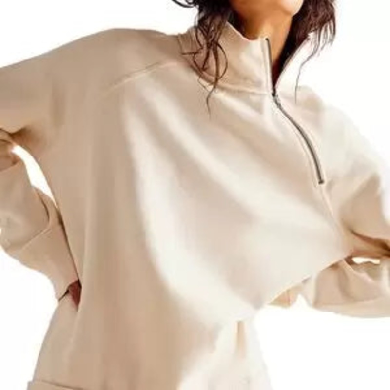Free People Just A Game 1/2-Zip Top