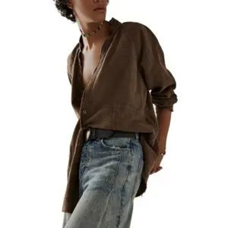 Free People Summer Daydream Button-Down Shirt