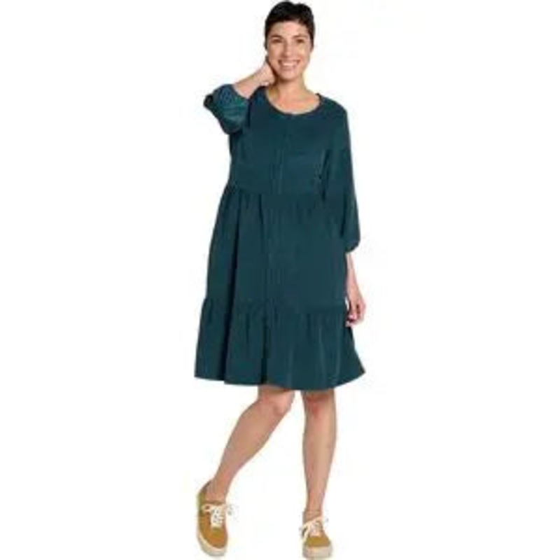 Toad&Co Scouter Cord Tiered Long-Sleeve Dress