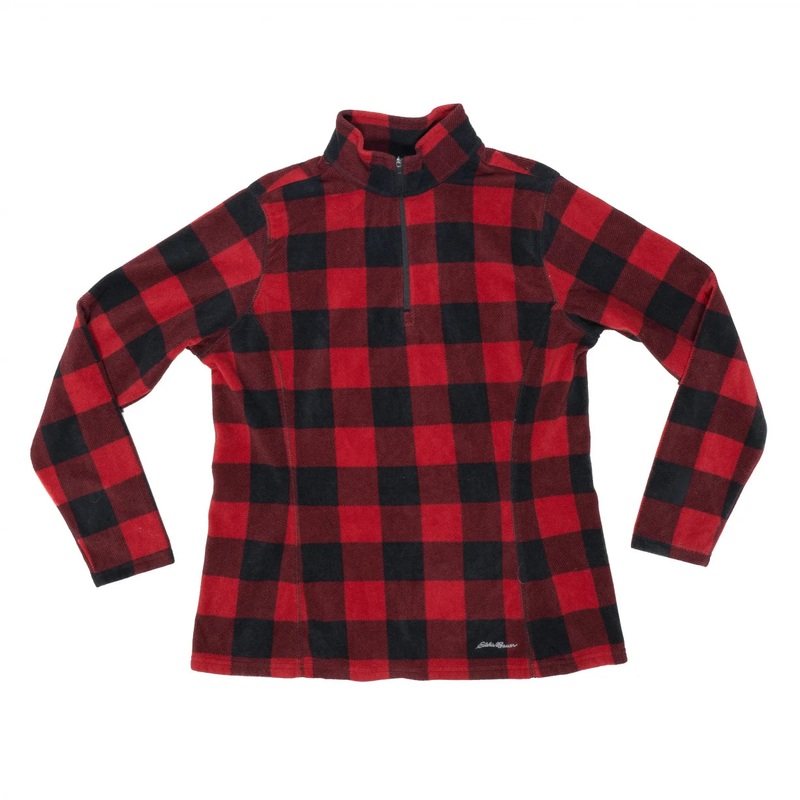 Eddie Bauer Buffalo Check Quarter-Zip Fleece - Women's